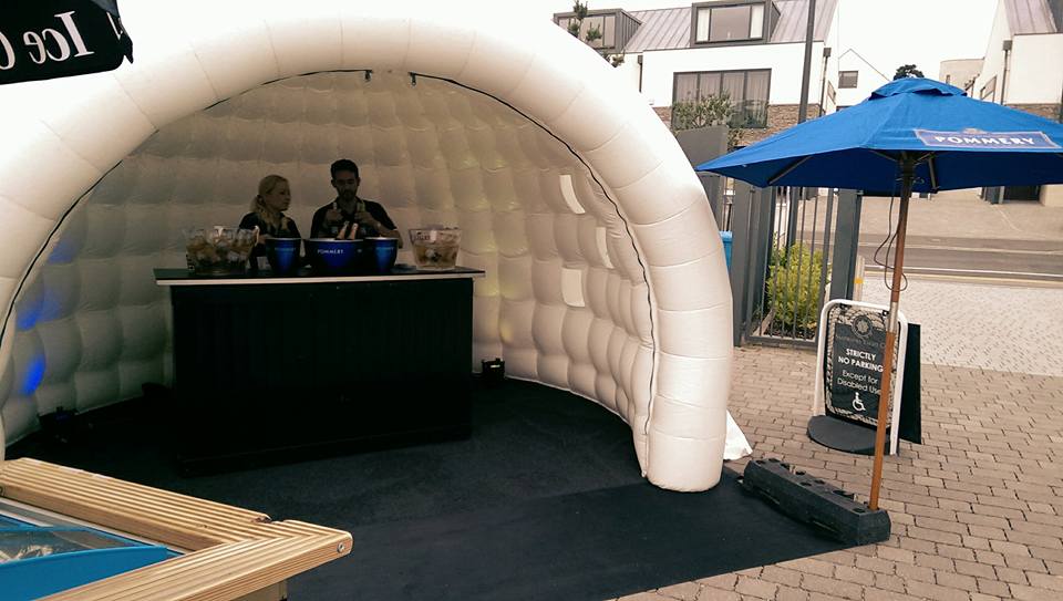 inflatable bar with staff
