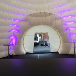 infltable party bar entrance with lights